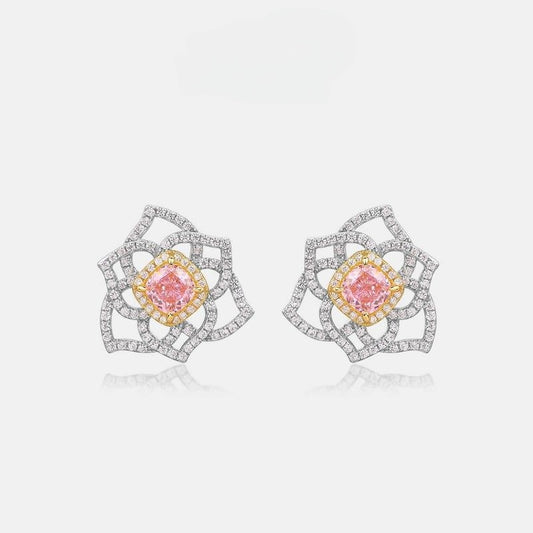 Aretes de Plata S925 con Cristales Hexagonales y Circonitas Brillantes - Image 2