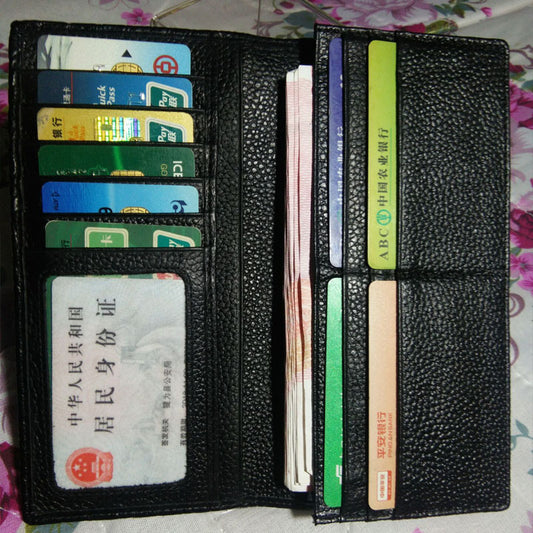 Billetera Larga de Cuero de Cocodrilo y Cuero Vacuno para Hombre - Múltiples Tarjetas - Image 2