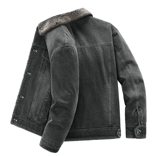 Sudadera de Mezclilla Forrada en Polar - Abrigo Grueso y Cálido para Hombre - Image 2