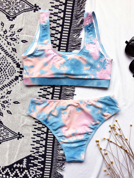 Bikini Tie-dye Push Up Brasileño Estampado - Traje de Baño Sexy - Image 2