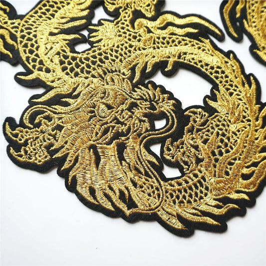 Accesorios de Bordado de Dragón Dorado de Buena Suerte - Image 2