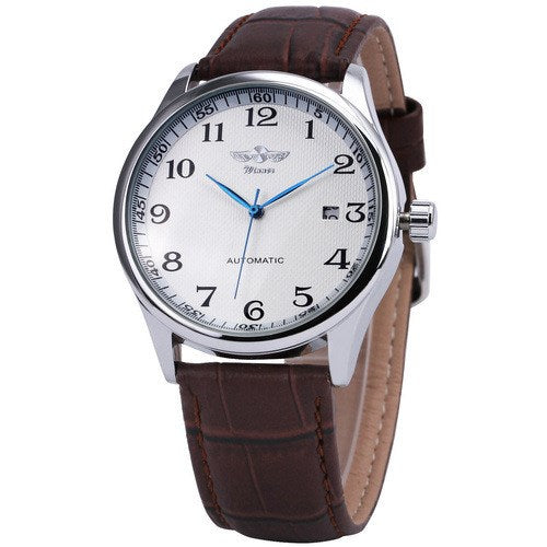 Reloj Mecánico Automático Minimalista de Cuero para Hombre - Image 2