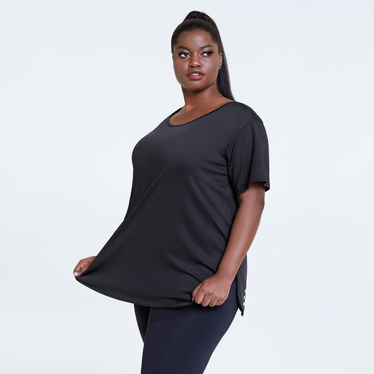 Blusa Deportiva Talla Grande de Secado Rápido y Ajuste Holgado - Image 2