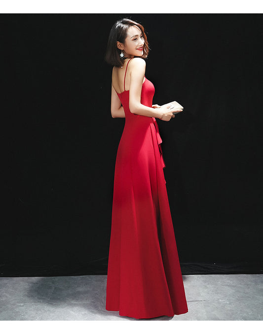 Vestido de Noche Rojo Ajustado con Tirante - Elegancia para Bodas y Eventos - Image 2