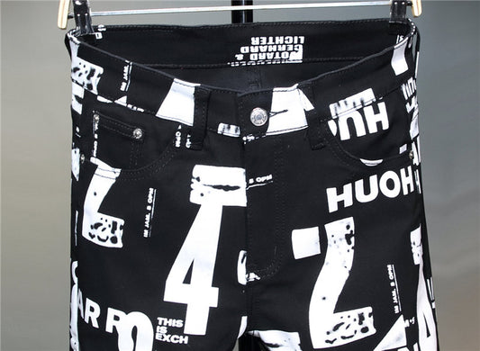Pantalones Slim Fit con Estampado Floral y Tela Elástica para Hombre - Image 2