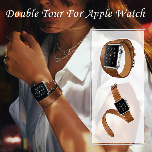 Pulsera de Cuero Ajustable Doble y Simple - Image 2