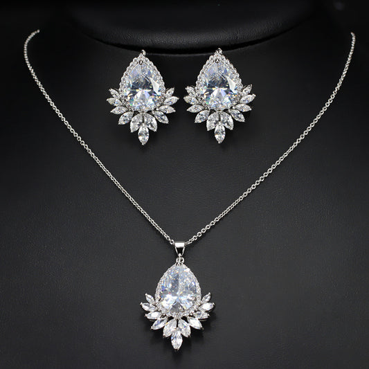 Juego de Joyas AAA para Novia - Collar, Aretes y Pulsera de Lujo - Image 2