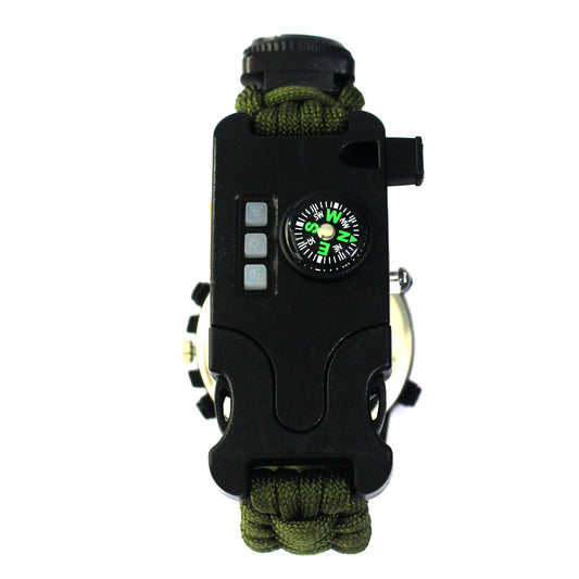Reloj de Supervivencia Táctica AK17 con Brújula Multifunción y Cuerda Paracord Tejida - Image 2