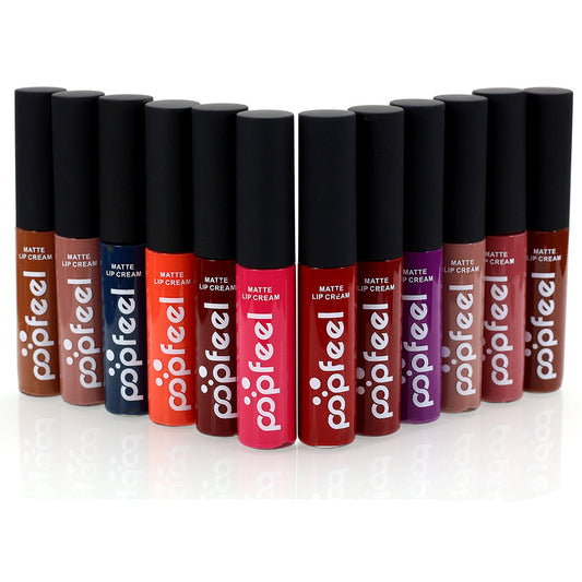 Brillo Labial Mate Líquido de Larga Duración - Tonos Nude y Naranja - Image 2