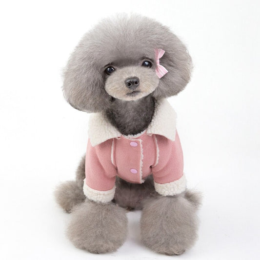 Abrigo de Terciopelo para Mascotas - Chaqueta Estilo Solapa para Perros, Gatos y Peluches - Image 2