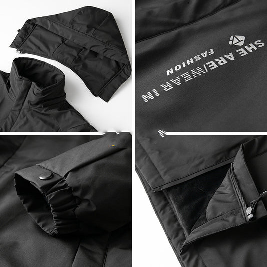 Chaqueta Acolchada con Cuello Alto y Capucha - Algodón Premium Athleisure - Image 2