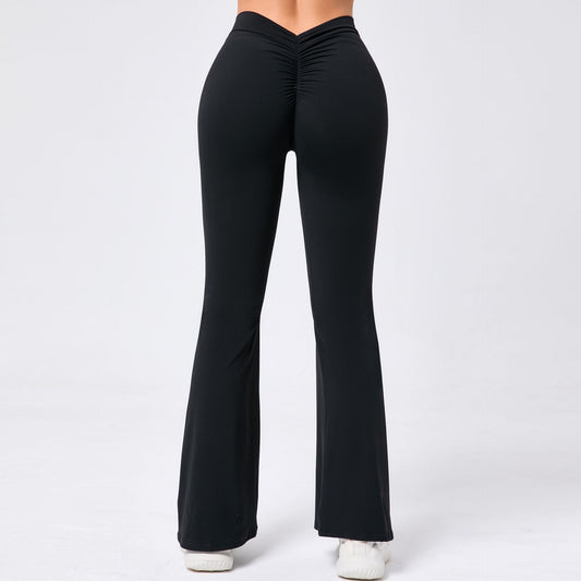Pantalones Yoga Acampanados Levantacaderas con Cintura en V - Image 2