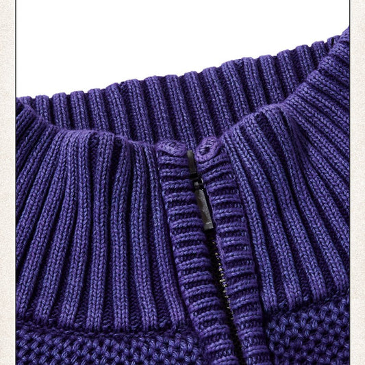 Suéter Cuello Alto con Cierre Frontal - Cardigan Tejido Premium - Image 2