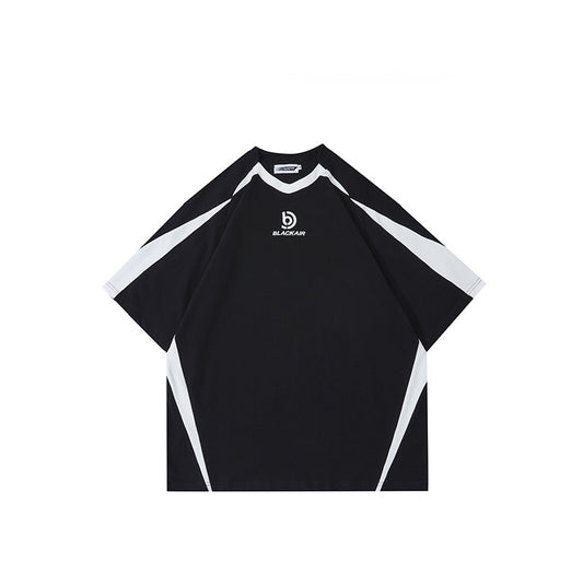 Playera Unisex Diseño Minimalista con Costuras Blanco y Negro - Image 2