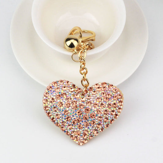 Llavero de Corazón Diamante en Tonos Melocotón - Image 2