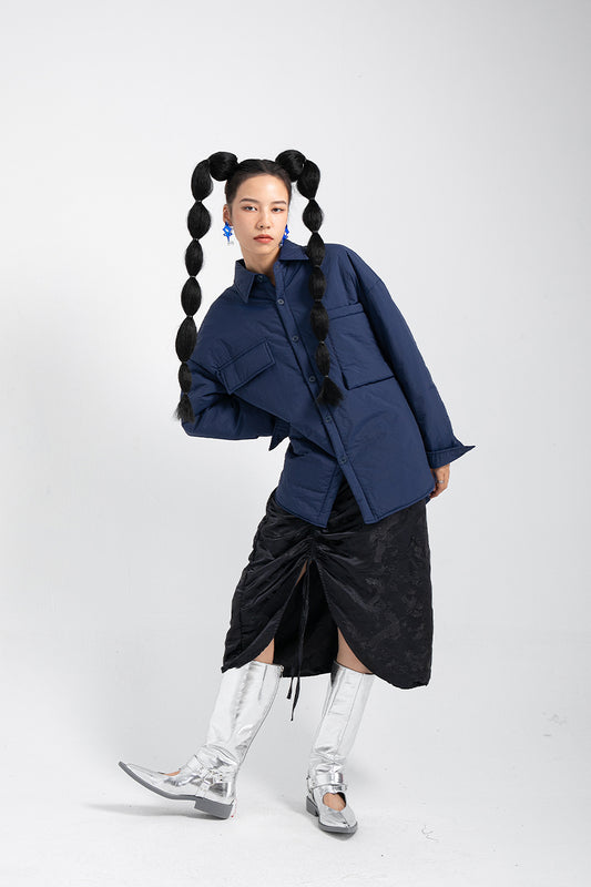 Chaqueta Acolchada Casual Estilo Camisero de Algodón Japonés - Image 2