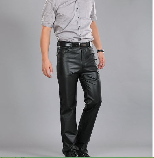 Pantalones de Cuero Genuino Slim Fit para Hombre - Cálidos y Resistentes - Image 2