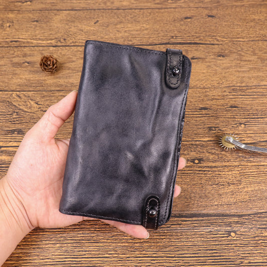 Billetera Larga de Cuero Vacuno Premium Pintada a Mano para Hombre - Image 2