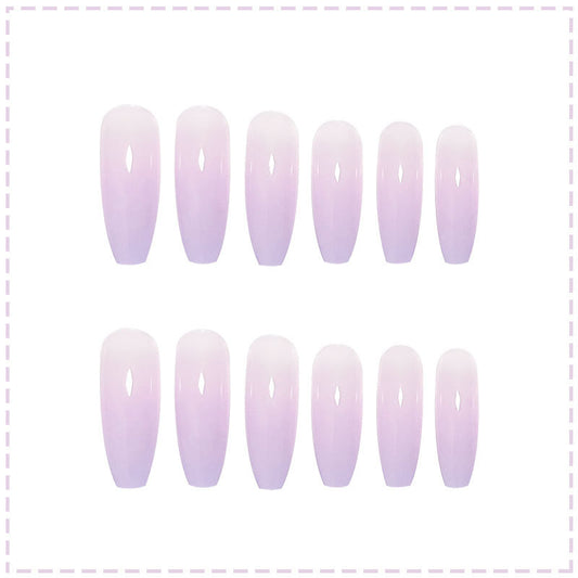 Parches de Uñas Degradado Púrpura - Diseño Adhesivo Instantáneo - Image 2