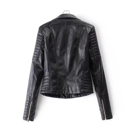 Chaqueta de Cuero Motociclista Ajustada Estilo Europeo - Image 2