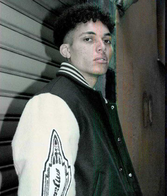 Chaqueta de Lana con Cuello Alto y Bordado Astronauta - Image 2