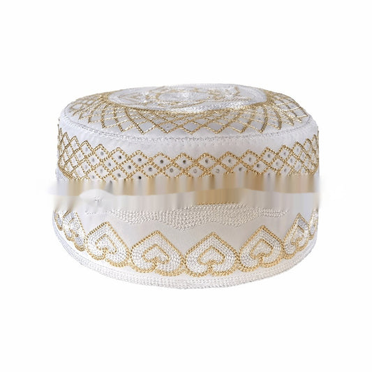 Gorro Islámico Bordado para Hombre - Diseño a Rayas Elegante - Image 2