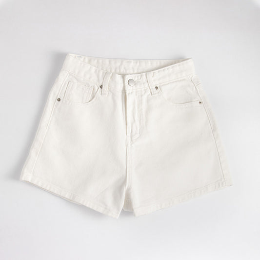 Shorts Denim Cintura Alta Mujer Corte Delgado - Image 2