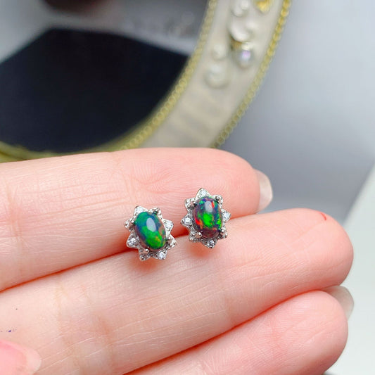 Aretes de Plata 925 con Piedras de Colores Naturales - Image 2