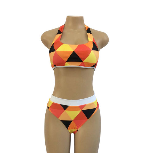Conjunto de Bikini Vintage de Cintura Alta para Mujer - Image 2