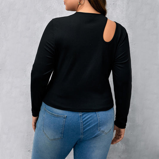 Blusa Ajustada de Cuello Redondo con Detalles Calados - Image 2