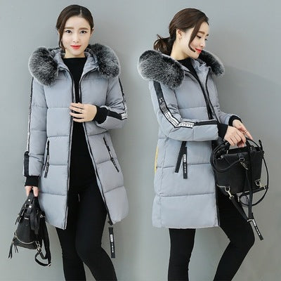 Abrigo Acolchado Largo Mujer Estilo Coreano Algodón Premium Ajustado - Image 2