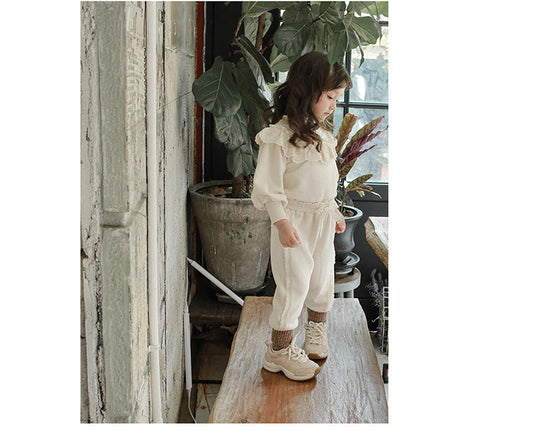 Pantalones de Buzo Niña con Moño Dulce - Image 2
