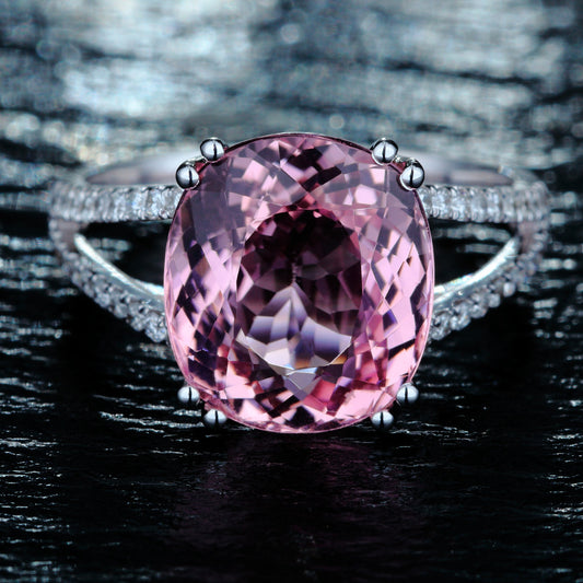 Anillo de Compromiso Europeo Americano con Incrustaciones de Diamantes - Image 2