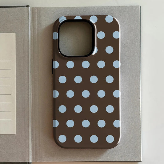 Funda para Celular Lunares Marrón y Rojo Lujo - Image 2