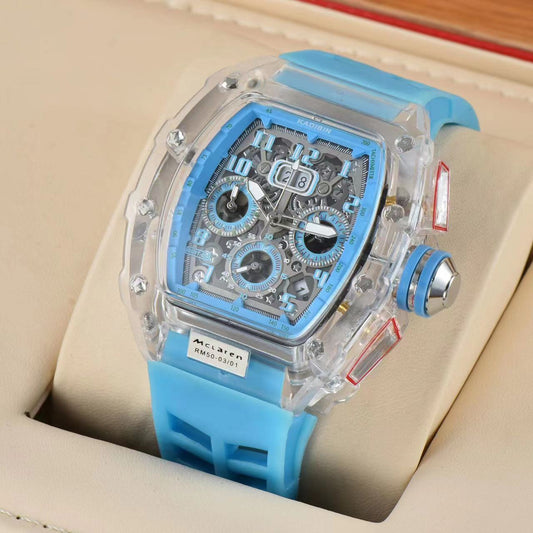 Reloj de Cuarzo con Seis Agujas y Esfera Transparente - Image 2