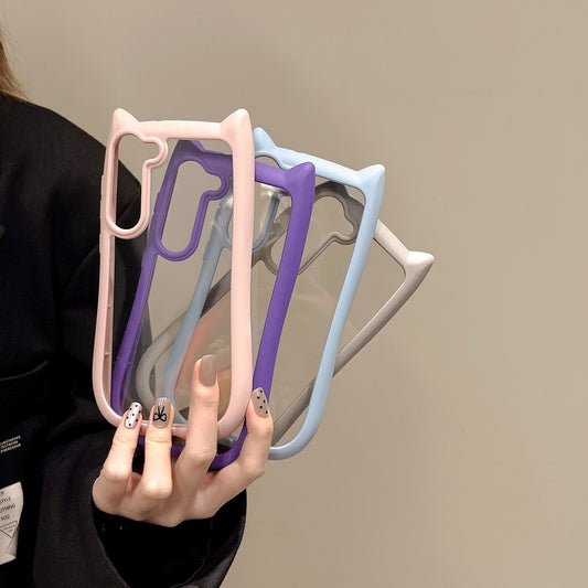 Funda Transparente para Celular con Orejas de Gato - Protección Antigolpes - Image 2