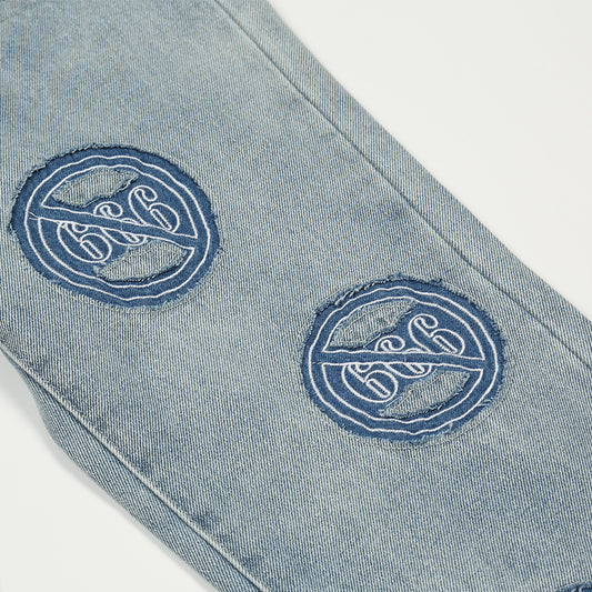Jeans Hombre Rotos Deslavados con Bordado Artesanal - Image 2