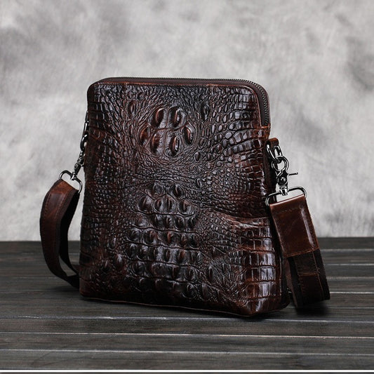 Bolsa de Hombro Casual en Cuero Encerado para Hombre - Image 2