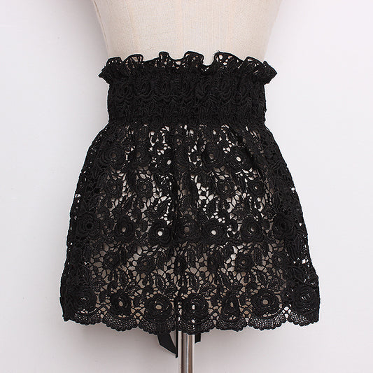 Vestido Camisero con Cinturón Ancho Adornado - Image 2
