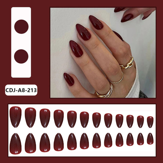 Parches de Uñas Rojo Flama - Diseño Minimalista - Image 2