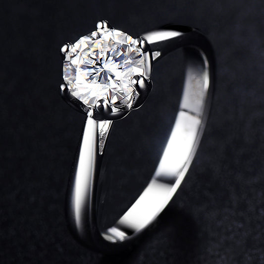 Anillo de Plata Esterlina con Diamante de 1 Quilate - Image 2