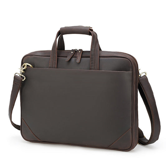 Maletín Ejecutivo de Cuero Crazy Horse Retro Ultradelgado para Hombre - Image 2