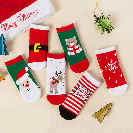 Calcetines Navideños a Rayas para Niños - Image 2