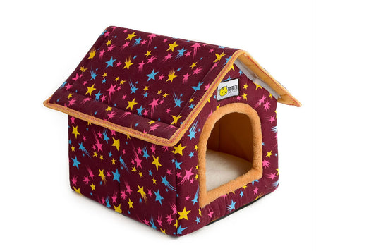 Cama Térmica para Mascotas con Casa Chimenea - Diseño Removible y Lavable - Image 2