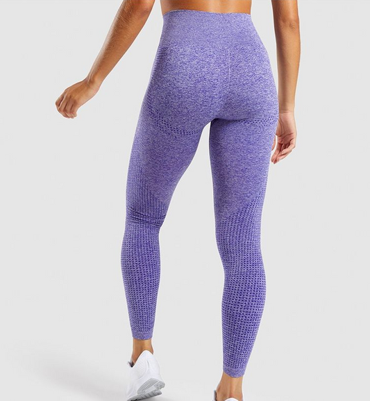 Pantalones Deportivos Cintura Alta Sin Costuras con Levantamiento Push-up para Yoga y Running - Image 2