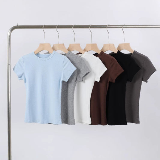 Camiseta Ajustada Cuello Redondo para Mujer - Efecto Reductor - Image 2
