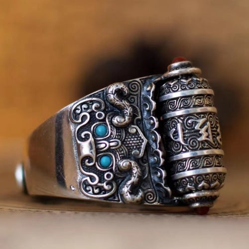 Anillo Giratorio Personalizado Ajustable Retro - Image 2
