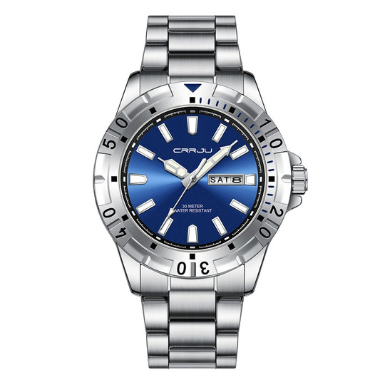 Reloj de Negocios para Hombre con Esfera Grande, Resistente al Agua y Doble Calendario - Image 2