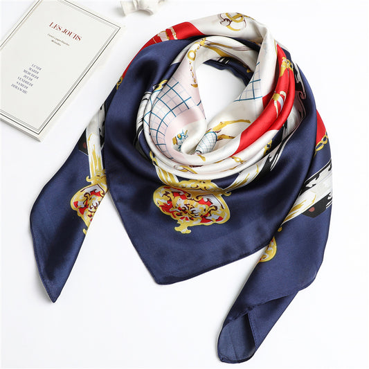 Pañuelo de Seda con Cadena de Moda y Protección Solar para Mujer - Image 2