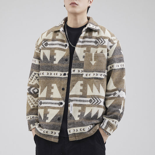 Chamarra de Lana Gruesa para Hombre a Cuadros, Abrigo Térmico Casual de Invierno - Image 2